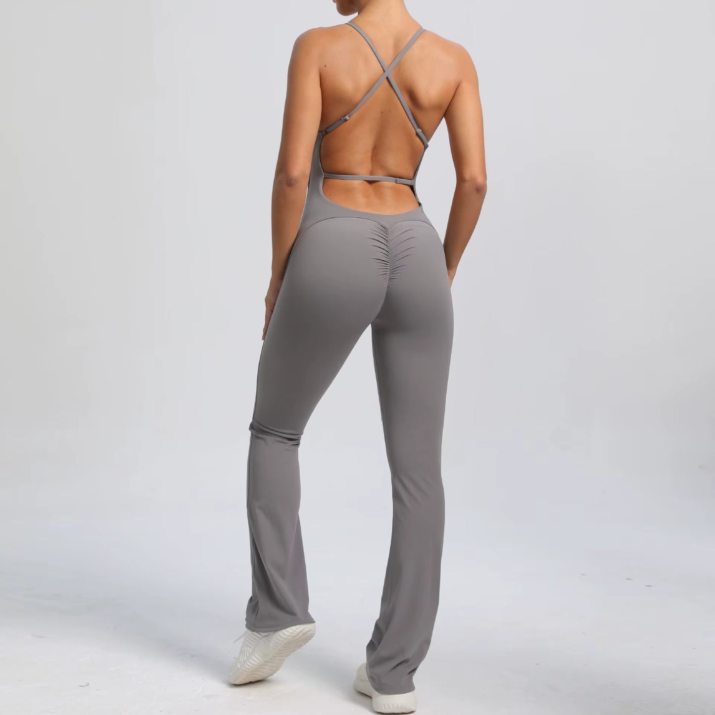 Sexy Bodysuit Gym Clothes Women V-Back Yoga Suit Sportswear Gym Jersey Camping Yoga Suit One-Piece Training Suit Yoga Suit