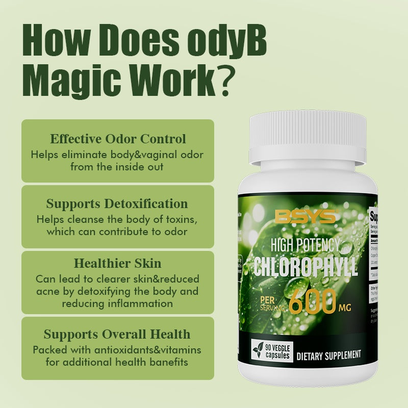 BSYS Chlorophyll Capsules  Fat Metabolism Detox Supplemen