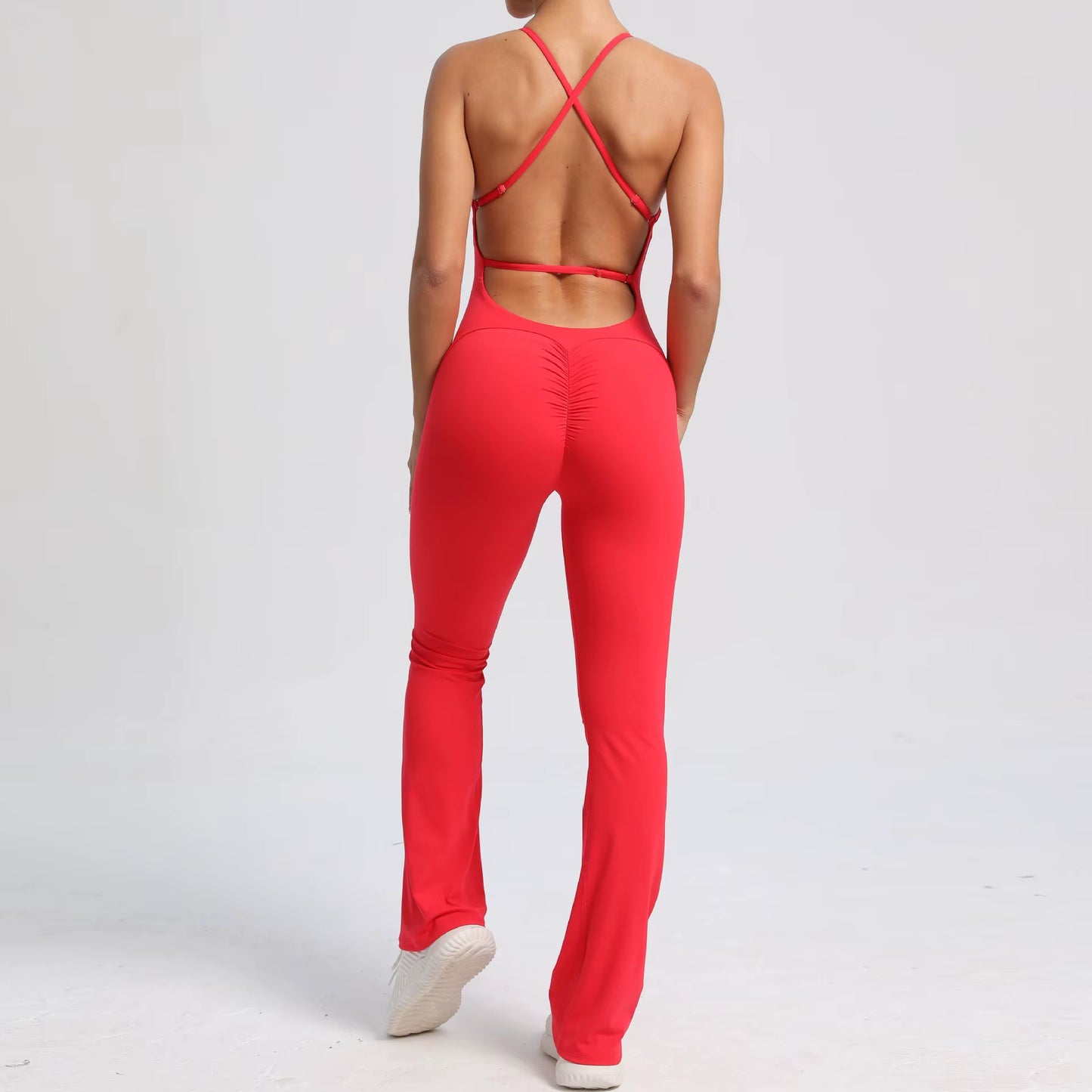 Sexy Bodysuit Gym Clothes Women V-Back Yoga Suit Sportswear Gym Jersey Camping Yoga Suit One-Piece Training Suit Yoga Suit