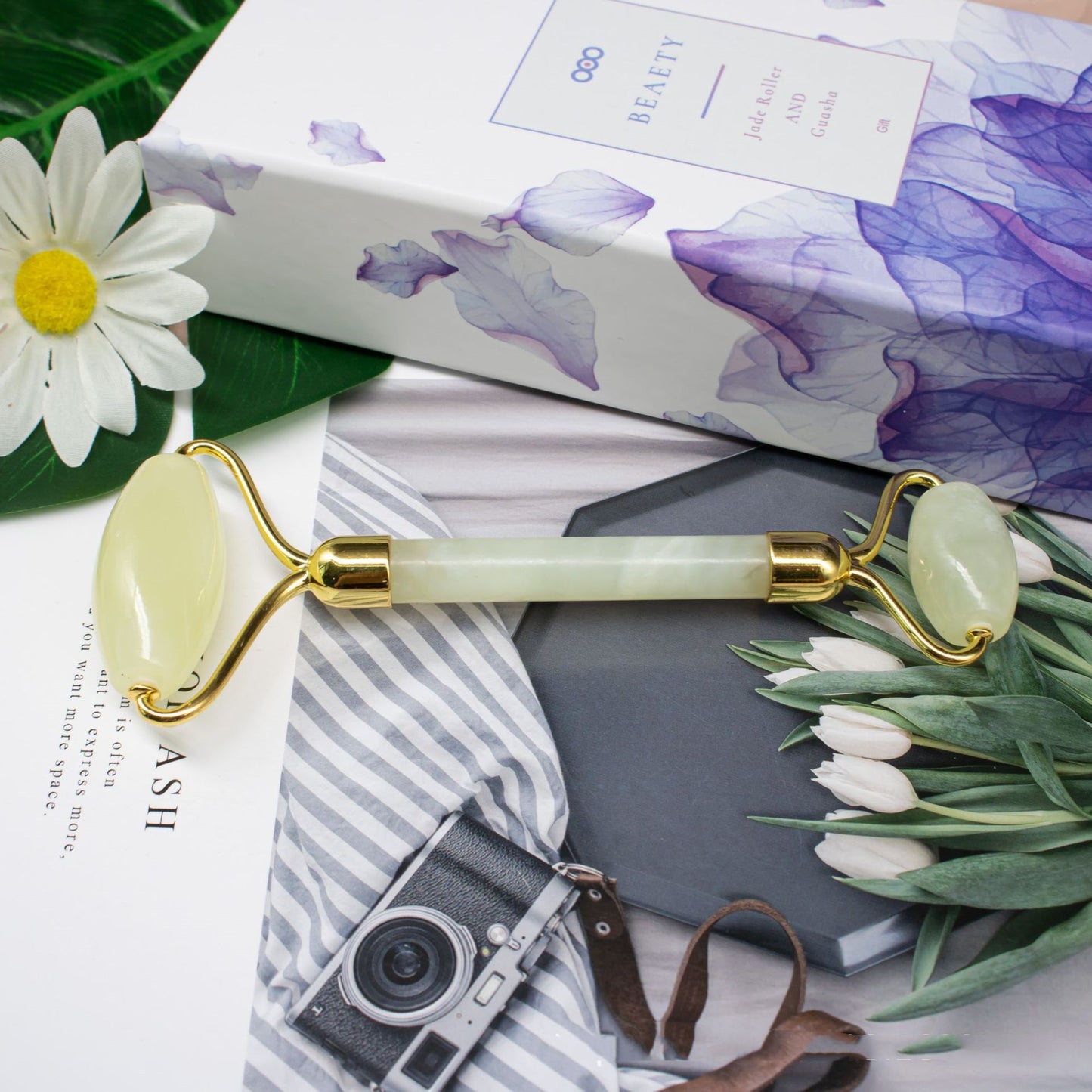 Jade Double-head Roller Massager Roller