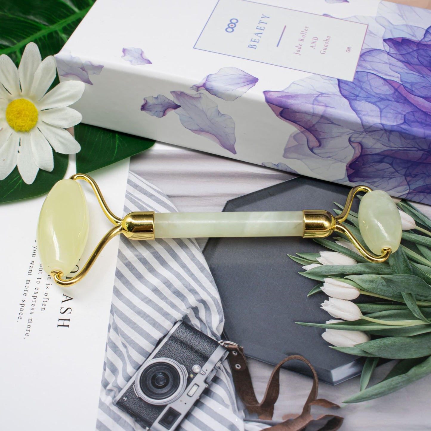 Jade Double-head Roller Massager Roller