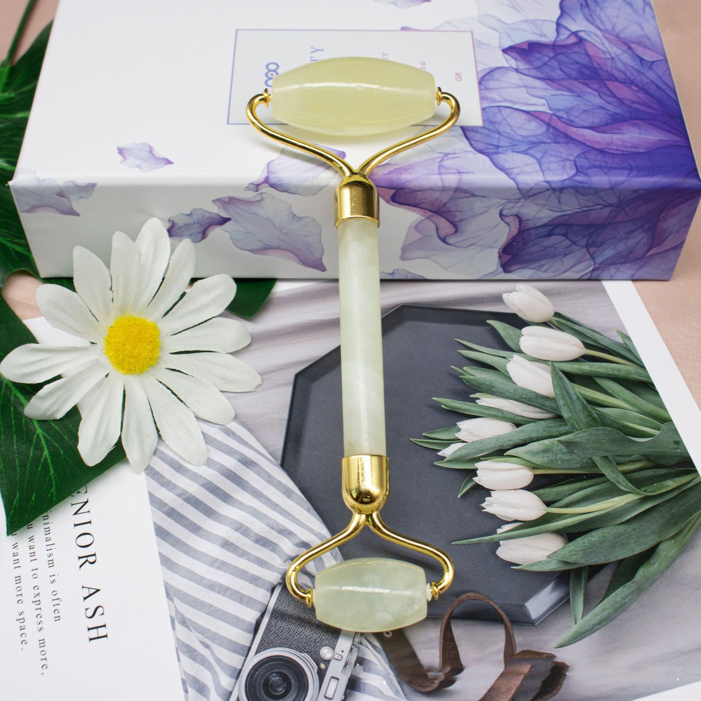 Jade Double-head Roller Massager Roller