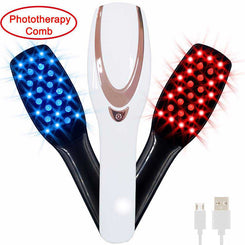 Iridescent LED Phototherapy Hair Comb