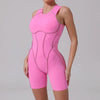 Women Sports Jumpsuit Women Gym Rompers Sleeveless Sportswear Backless Overalls Women Short One-Piece Suit