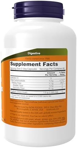 NOW Foods Psyllium Fiber Capsules