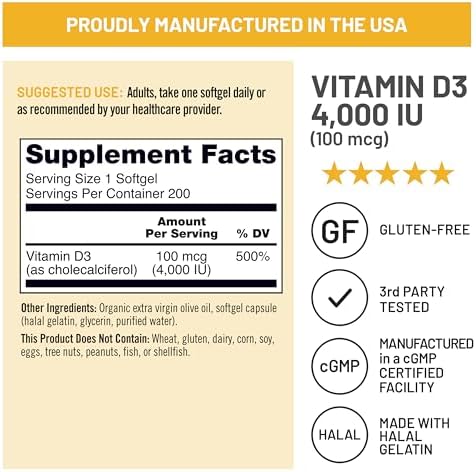Vitamin D3 5000 IU – Immune & Bone Support