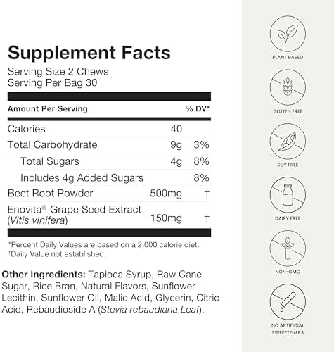 Humann SuperBeets Heart Chews – Pomegranate Berry