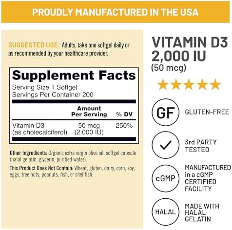 Vitamin D3 5000 IU – Immune & Bone Support