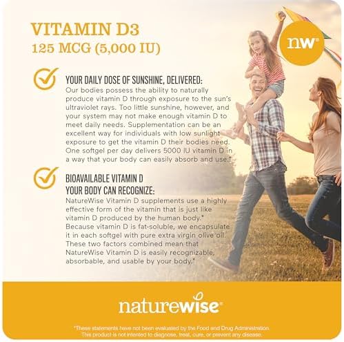 Vitamin D3 5000 IU – Immune & Bone Support