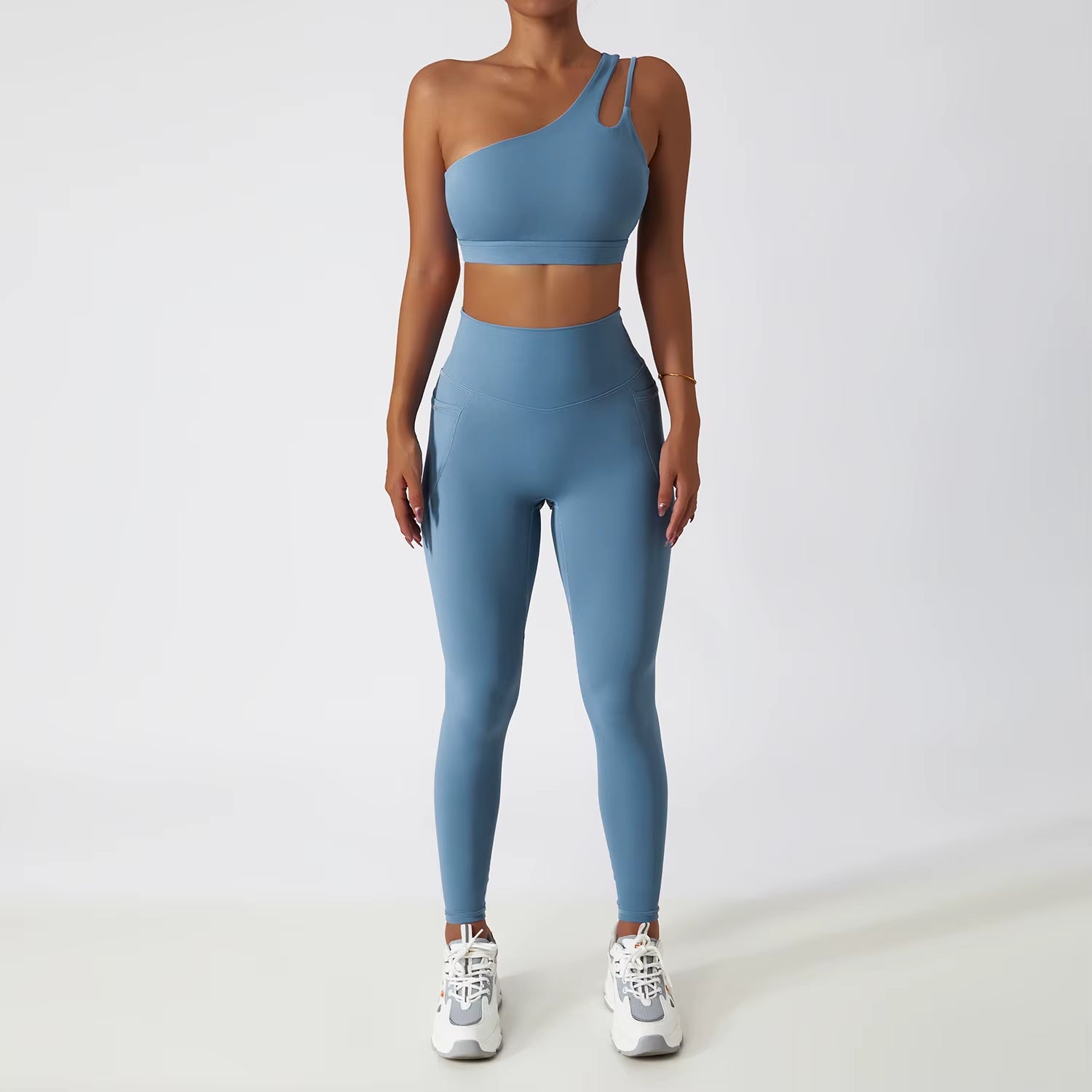 Scrunch Workout Suit Women Two-Piece Yoga Suit Sportswear Gym Set Women Tracksuit Running Yoga Clothes Sports Bra Fitness Shorts