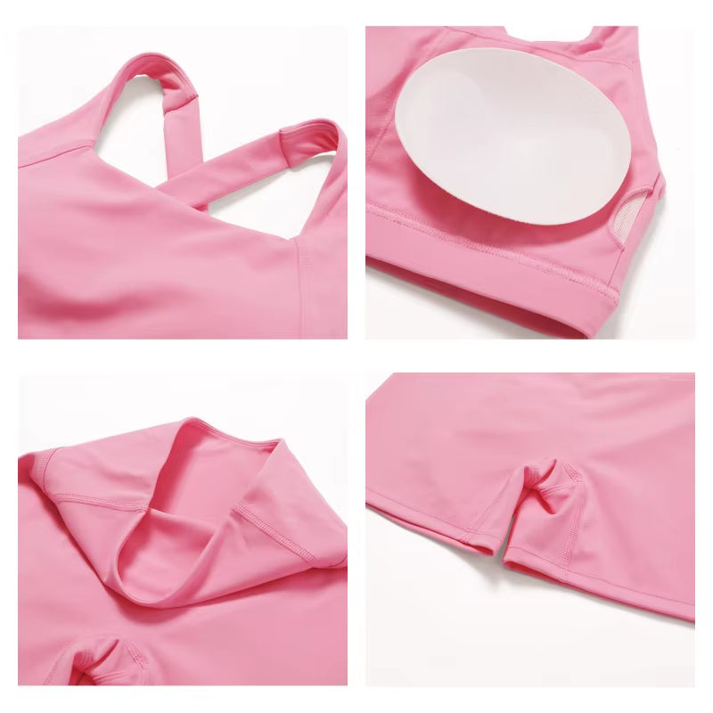 2Pcs Sports Suit Women Fitness Tracksuit Workout Suit Female Sportswear Quick-Drying Yoga Clothing Gym Yoga Set Women