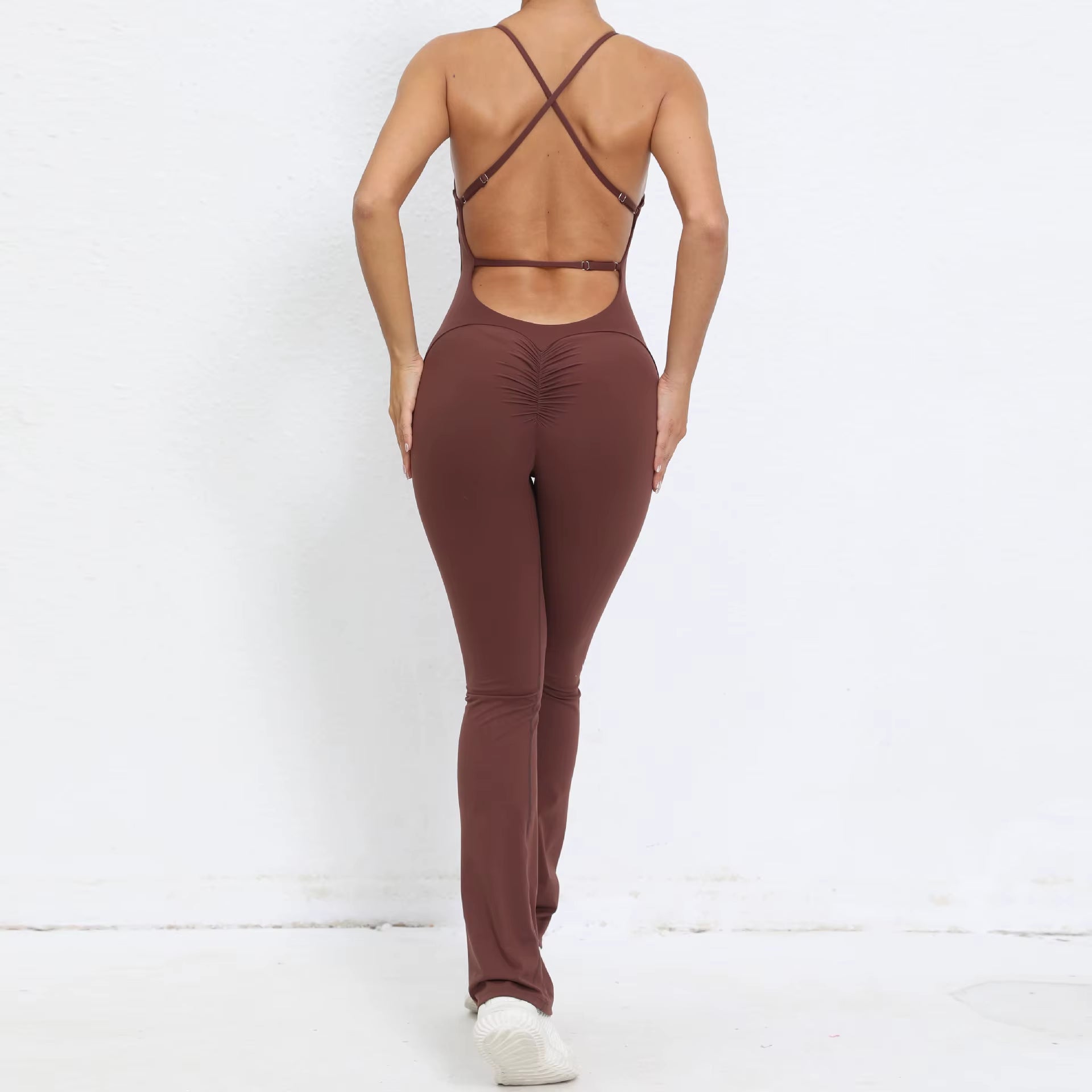 Sexy Bodysuit Gym Clothes Women V-Back Yoga Suit Sportswear Gym Jersey Camping Yoga Suit One-Piece Training Suit Yoga Suit