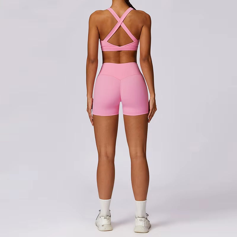 2Pcs Sports Suit Women Fitness Tracksuit Workout Suit Female Sportswear Quick-Drying Yoga Clothing Gym Yoga Set Women