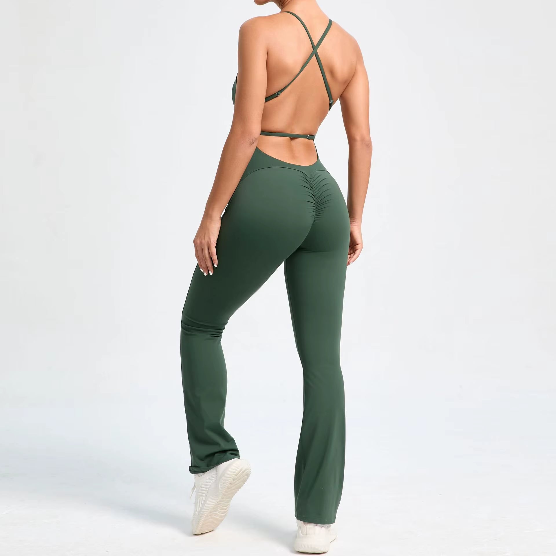 Sexy Bodysuit Gym Clothes Women V-Back Yoga Suit Sportswear Gym Jersey Camping Yoga Suit One-Piece Training Suit Yoga Suit