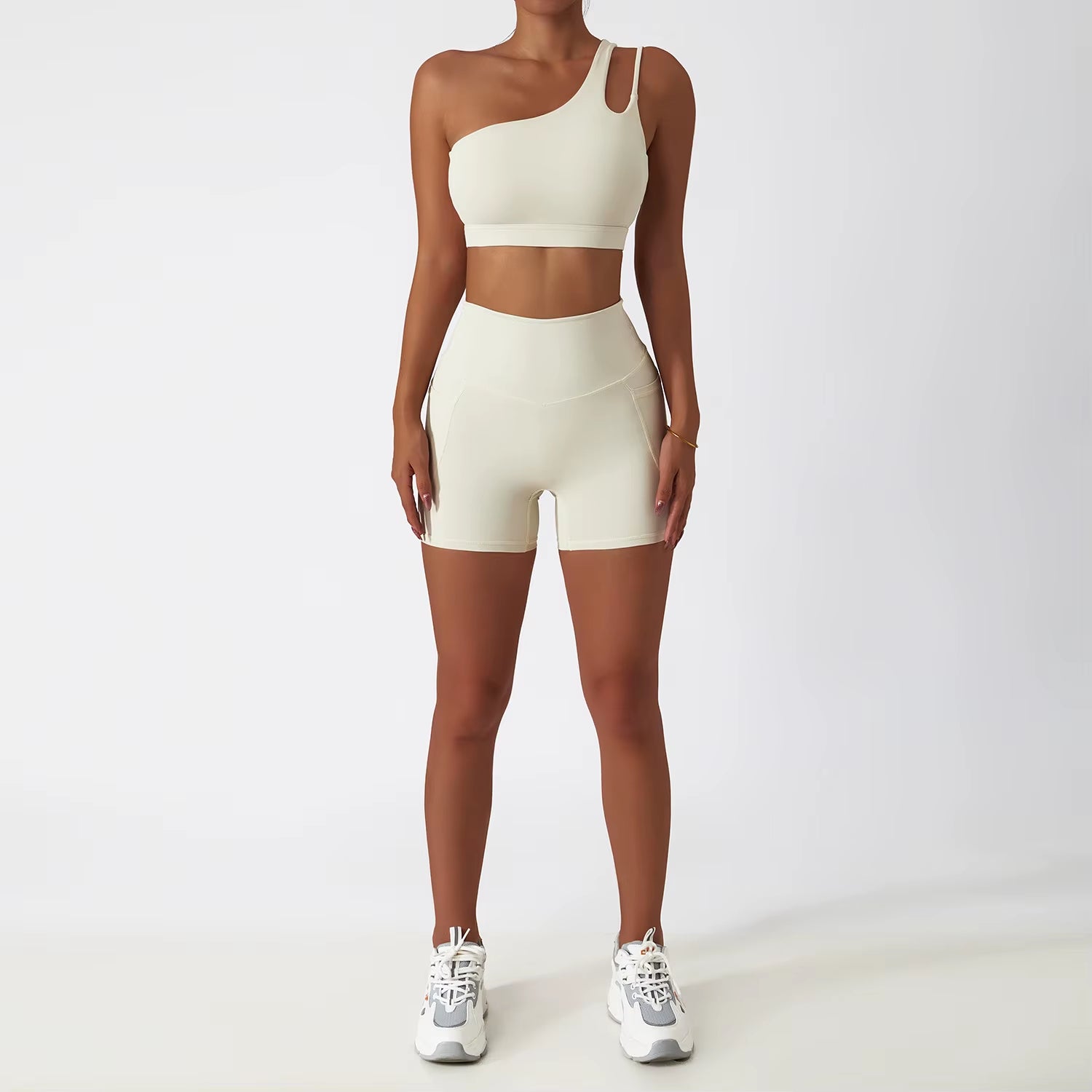 Scrunch Workout Suit Women Two-Piece Yoga Suit Sportswear Gym Set Women Tracksuit Running Yoga Clothes Sports Bra Fitness Shorts